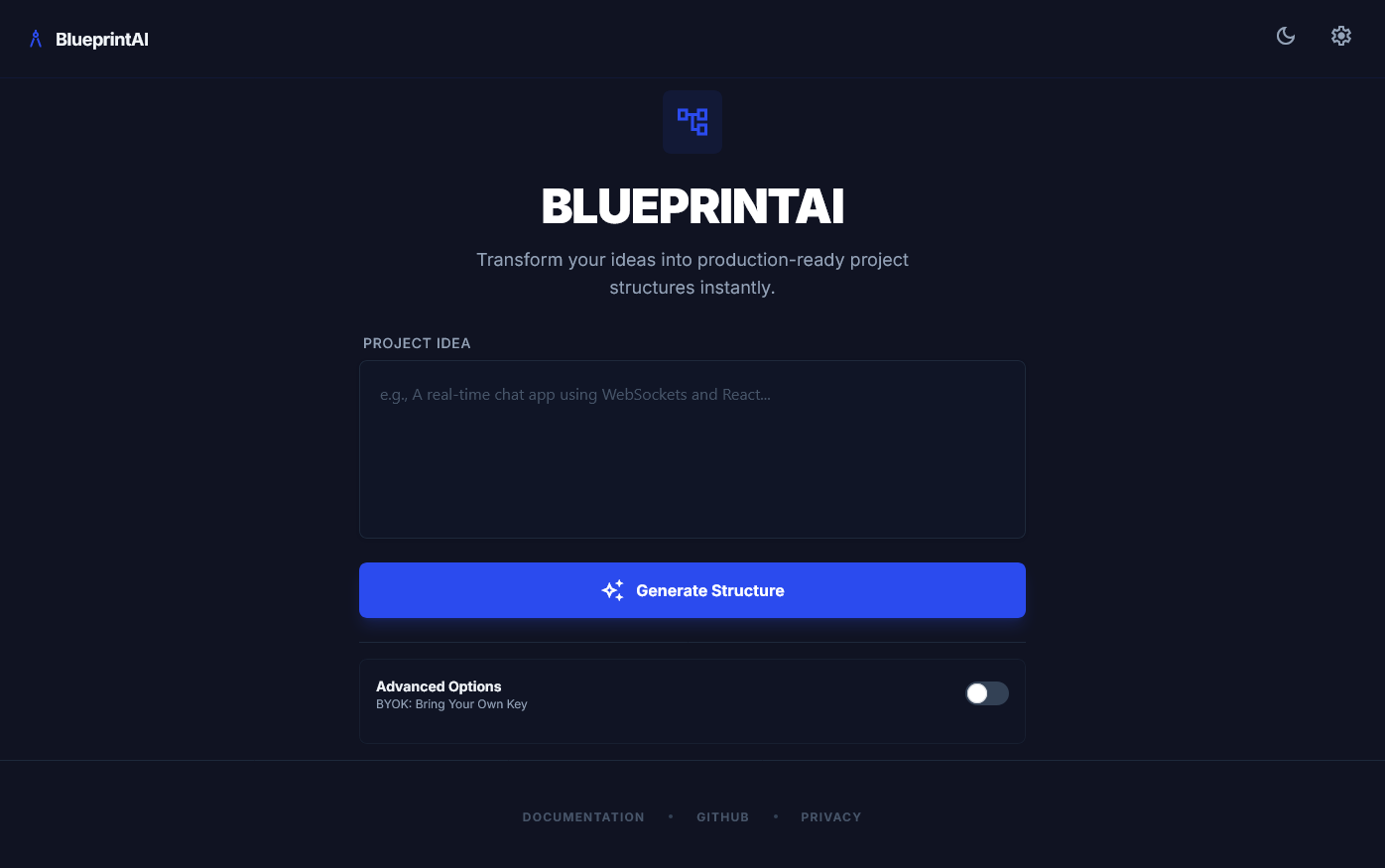 BlueprintAI Interface